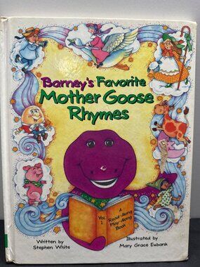 Barneys Favorite Mother Goose Rhymes Vol. 1 Read-Along Play-A-Long Hard Cover Bo